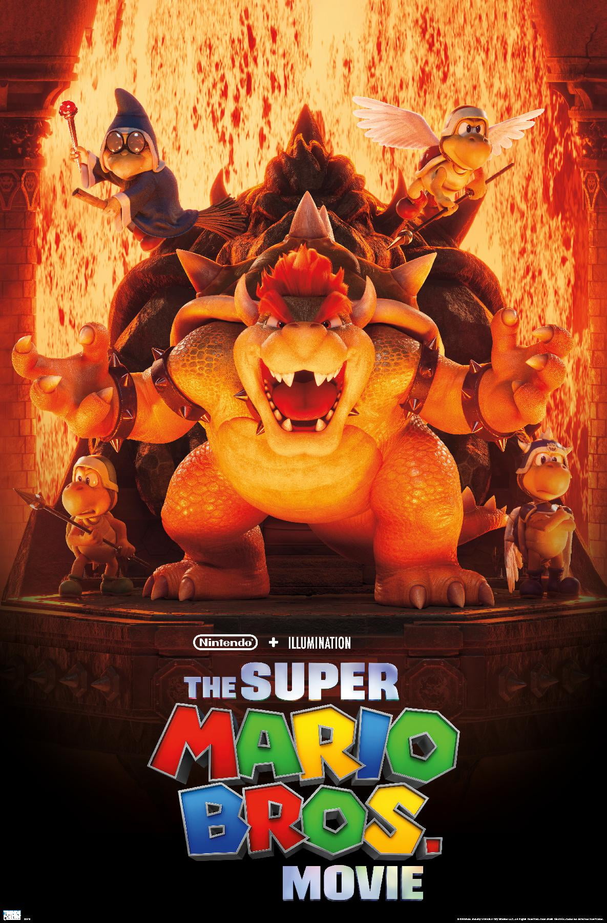 The Super Mario Bros. Movie - Bowser's World Key Art Wall Poster, 14.725 x  22.375 