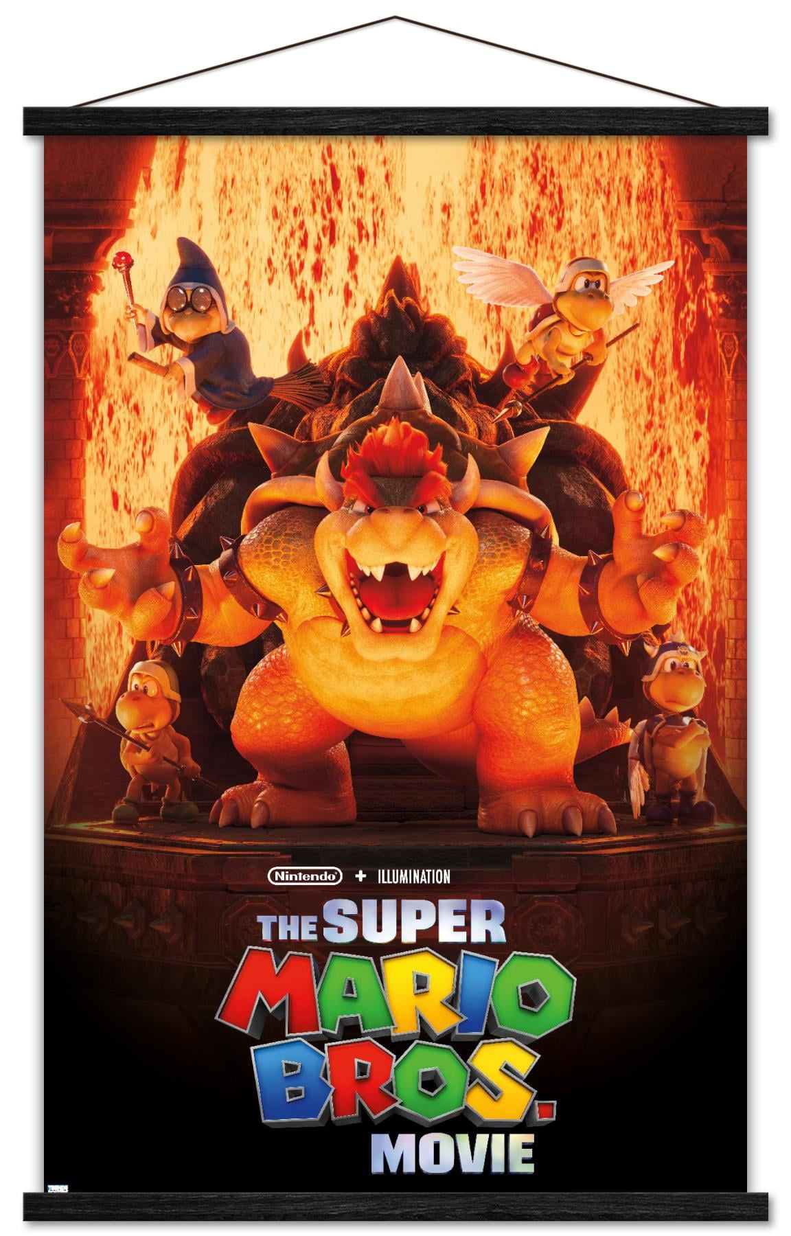The Super Mario Bros. Movie - Bowser's World Key Art Wall Poster, 14.725 x  22.375 Framed 