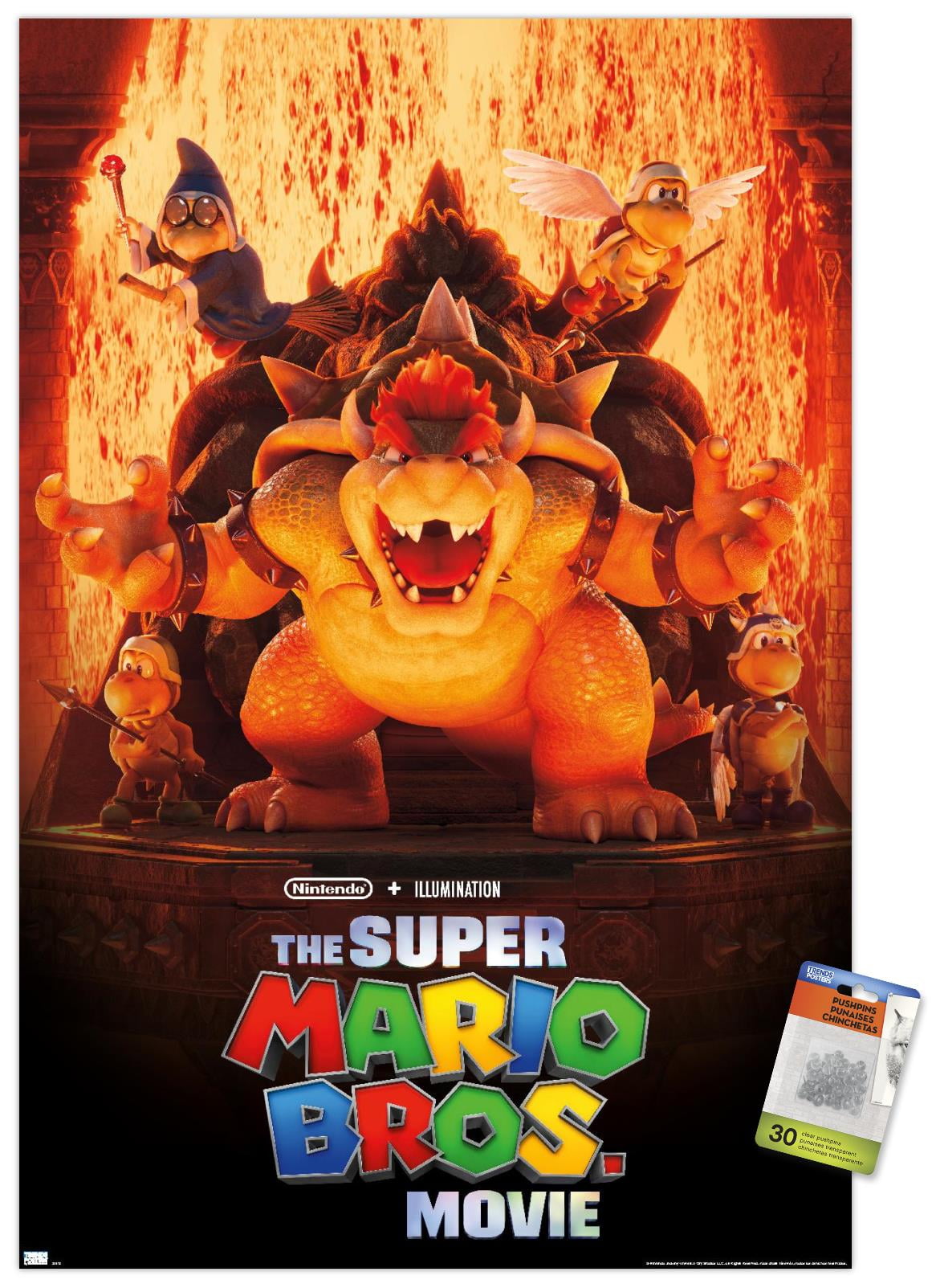 The Super Mario Bros. Movie - Bowser's World Key Art Wall Poster, 22.375 x  34 