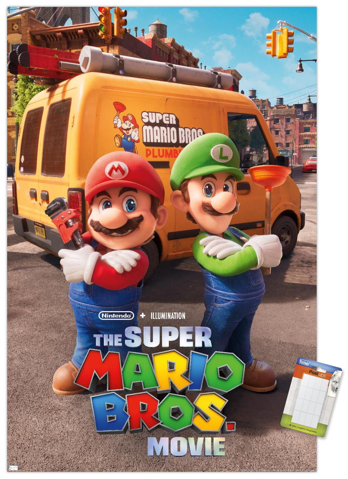 The Super Mario Bros. Movie Brooklyn Key Art Wall Poster with Poster