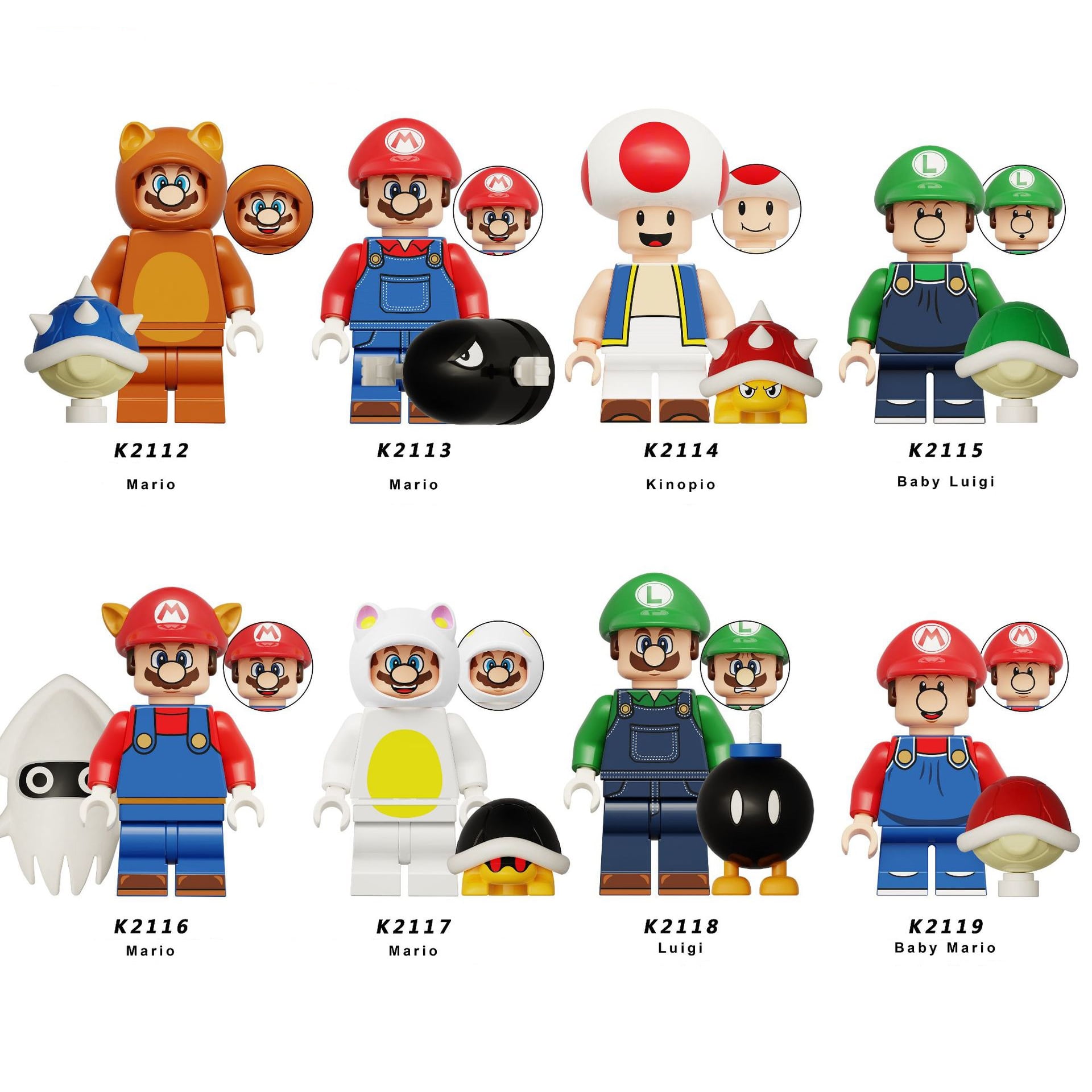 The Super Mario Bros. Movie Minifigures x 8 Sets