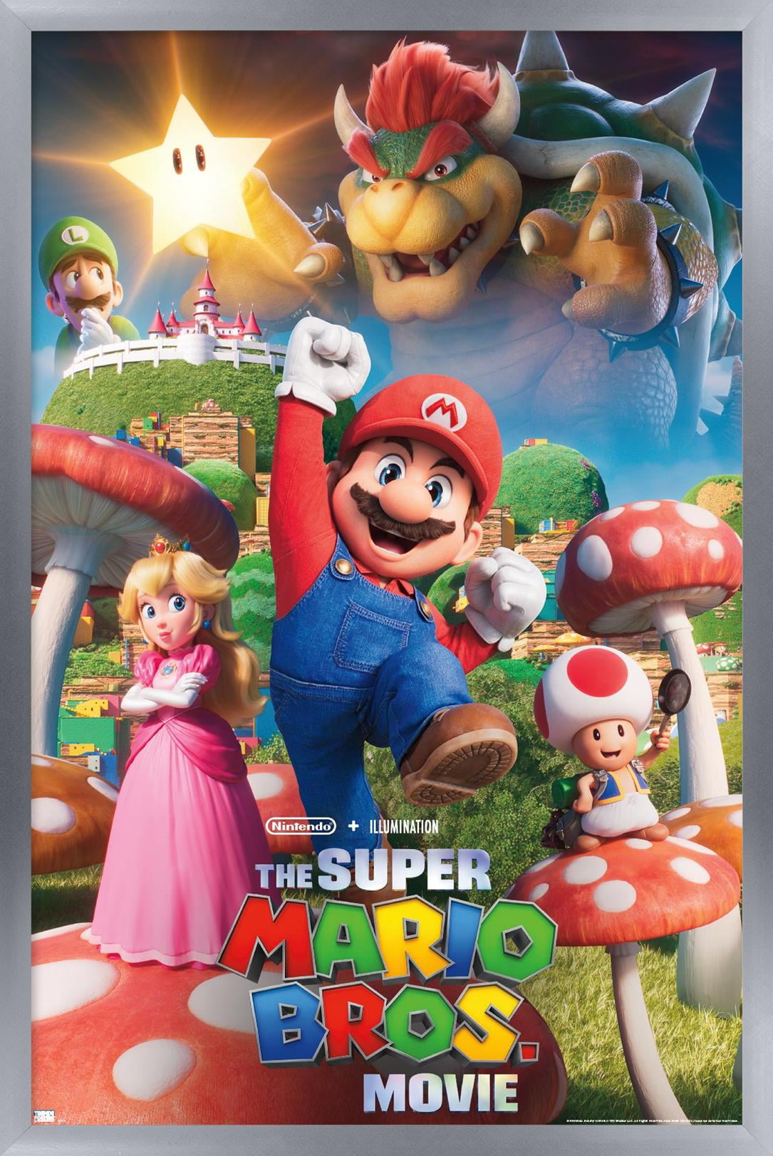 The Super Mario Bros. Movie - Mushroom Kingdom Key Art Wall Poster, 22.375  x 34 