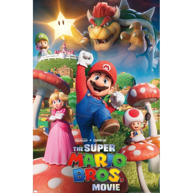 Framed poster Super Mario Bros. - 1-1