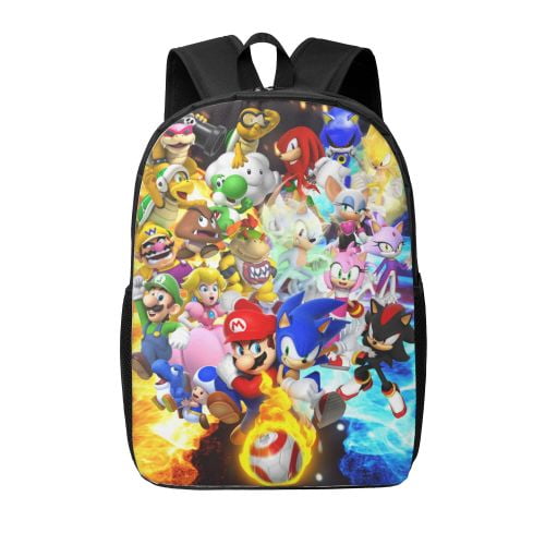 The Super Mario Bros School Backpack for Boys Girls 17 in Backpack Casual Daypack Sports Backpack for Man Kid Girl Woman