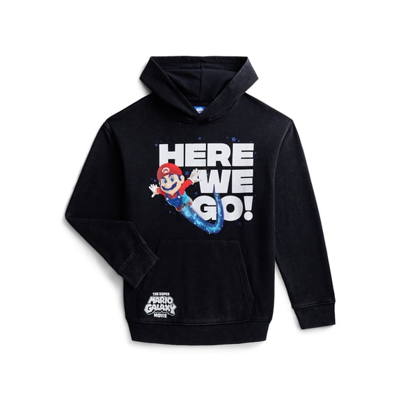 The Super Mario Galaxy Boys Mineral Wash Graphic Hoodie, Sizes 4-18