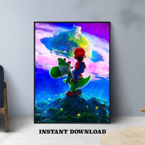 The Super Mario Galaxy Movie Poster (2026) - Gaming Wall Art Decor - 8x12 UNFRAMED