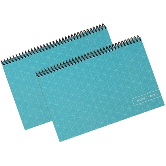 The Superior Register Check and Debit Card Register, Simple Account Tracker & Financial Ledger - Wide Edition (2 Pack  Teal)
