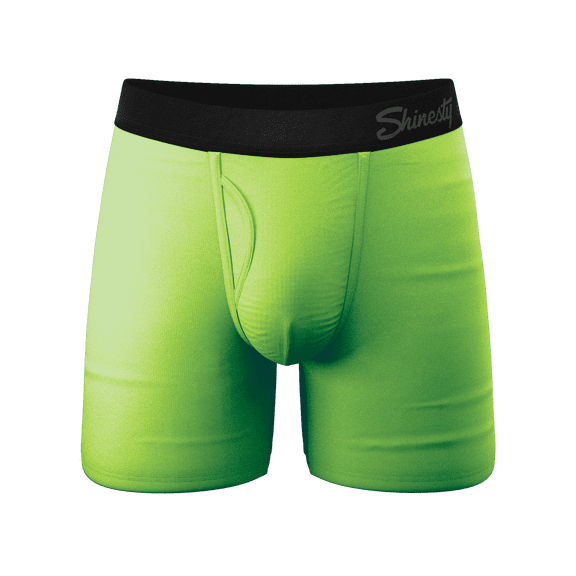The Supernova - Shinesty Bright Green Ball Hammock Pouch Underwear With Fly  5X