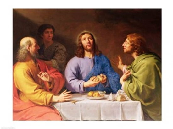 The Supper at Emmaus Canvas Art - Philippe De Champaigne (36 x 24)