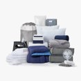 thumbnail image 1 of Dawn 35-Piece Blue and Navy 100% Microfiber Bed Sheet Set, Twin-XL, 1 of 6