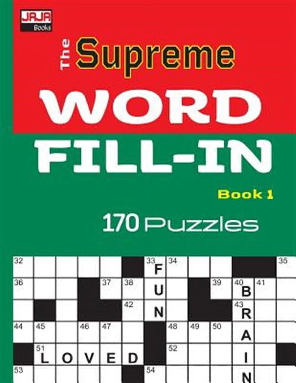 JAJA MEDIA; JAJA BOOKS The Supreme Word Fill-In Book