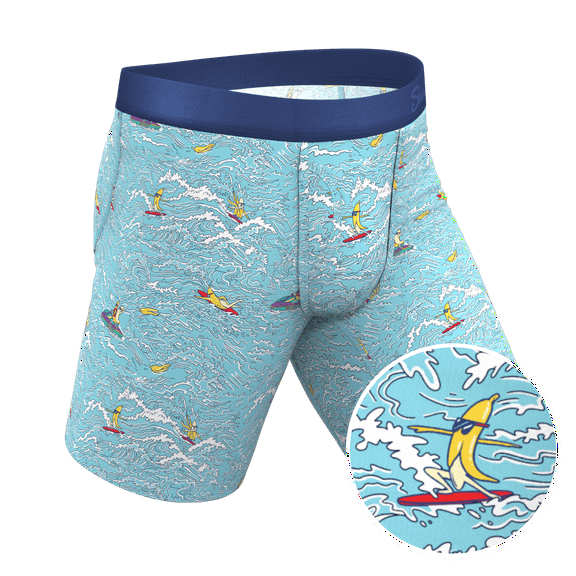 The Surfin' Turf | Shinesty Surfer Long Leg Ball Hammock Pouch Underwear With Fly  2X