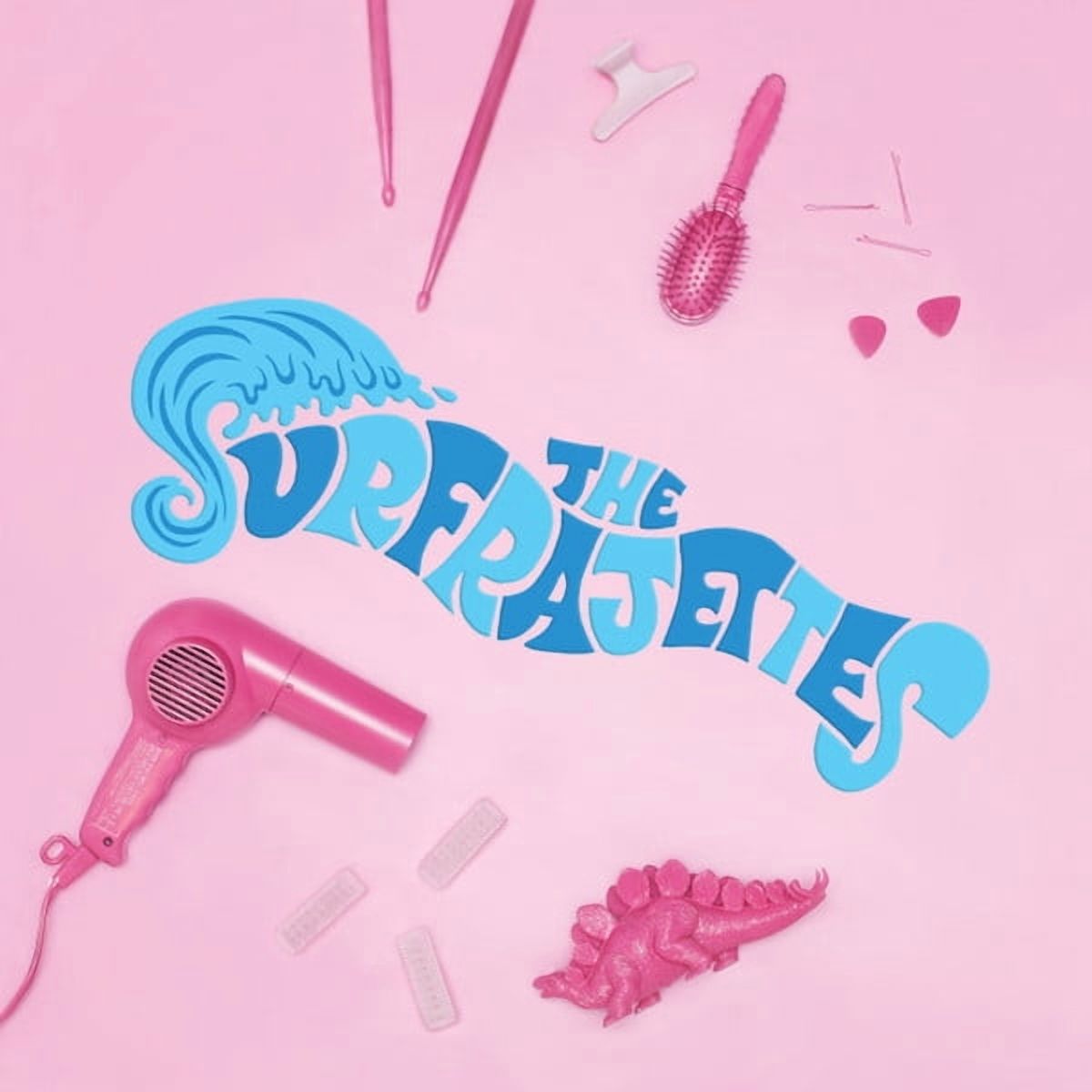 The Surfrajettes The Surfrajettes Hot Pink Vinyl Record 7 Single the-surfrajettes-the-surfrajettes-hot-pink-vinyl-record-7-single