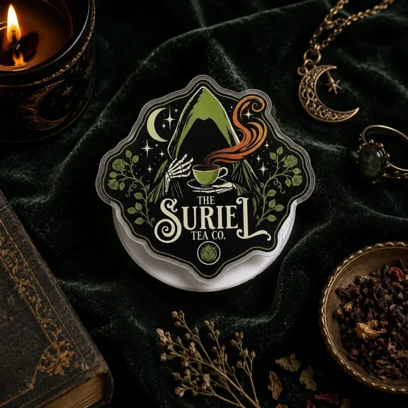 The Suriel Tea Co Magnetic Acrylic Phone Grip Bookish Merch Grim Reaper Phone Holder Cute Grip Tok Stand Gift