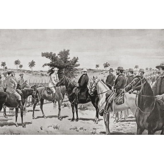 The Surrender Of Santiago De Cuba By General Toral To General Shafter In 1898 During The Spanish-American War From Famo