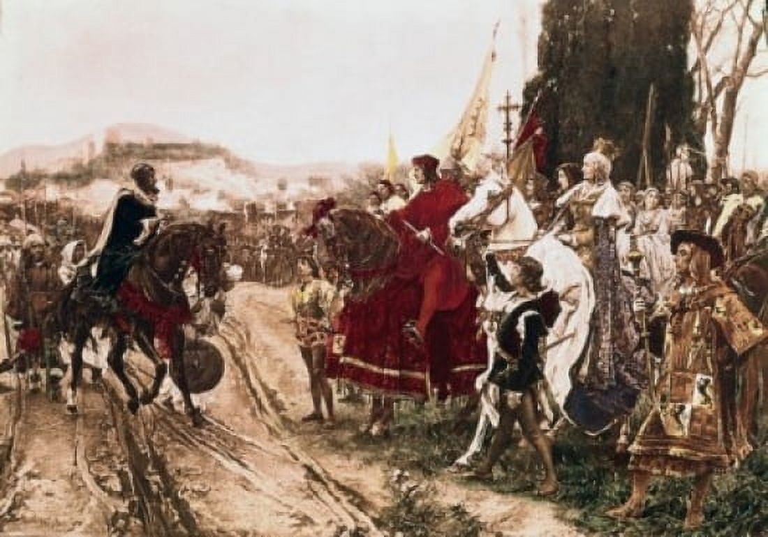The Surrender of Granada in 1492 Francisco Pradilla y Ortiz (1848-1921 Spanish) Canvas Art - Francisco Pradilla y Ortiz (24 x 36)