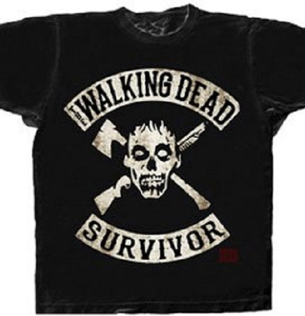 Maglietta Uomo R.I.P. Glenn – The Walking Dead, Grigia, 100% Cotone, Ispirata Alla Serie TV
