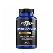 The Swedish Diet Carb Blocker Capsules with White Kidney Bean Extract, 60 Count