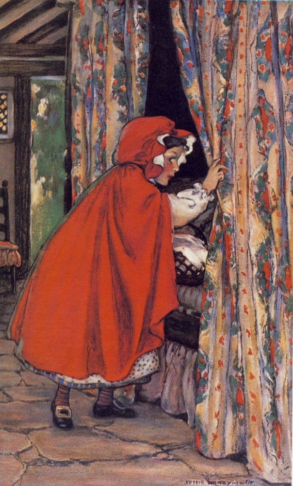 The Swifts Premium Fairy Calander 1916 Little Red Riding Hood Canvas Art - Jessie Willcox Smith (18 x 24)