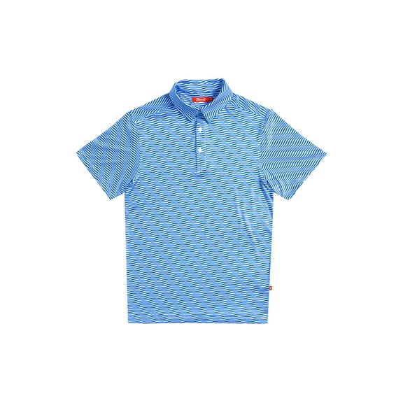 The Swim Lesson - Shinesty Blue Wave Tropical Men’s Polo  Small
