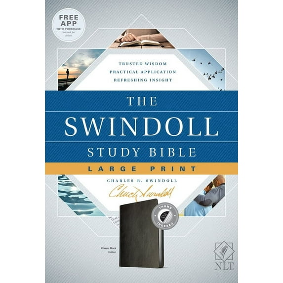 The Swindoll Study Bible NLT, Large Print (Hardcover)