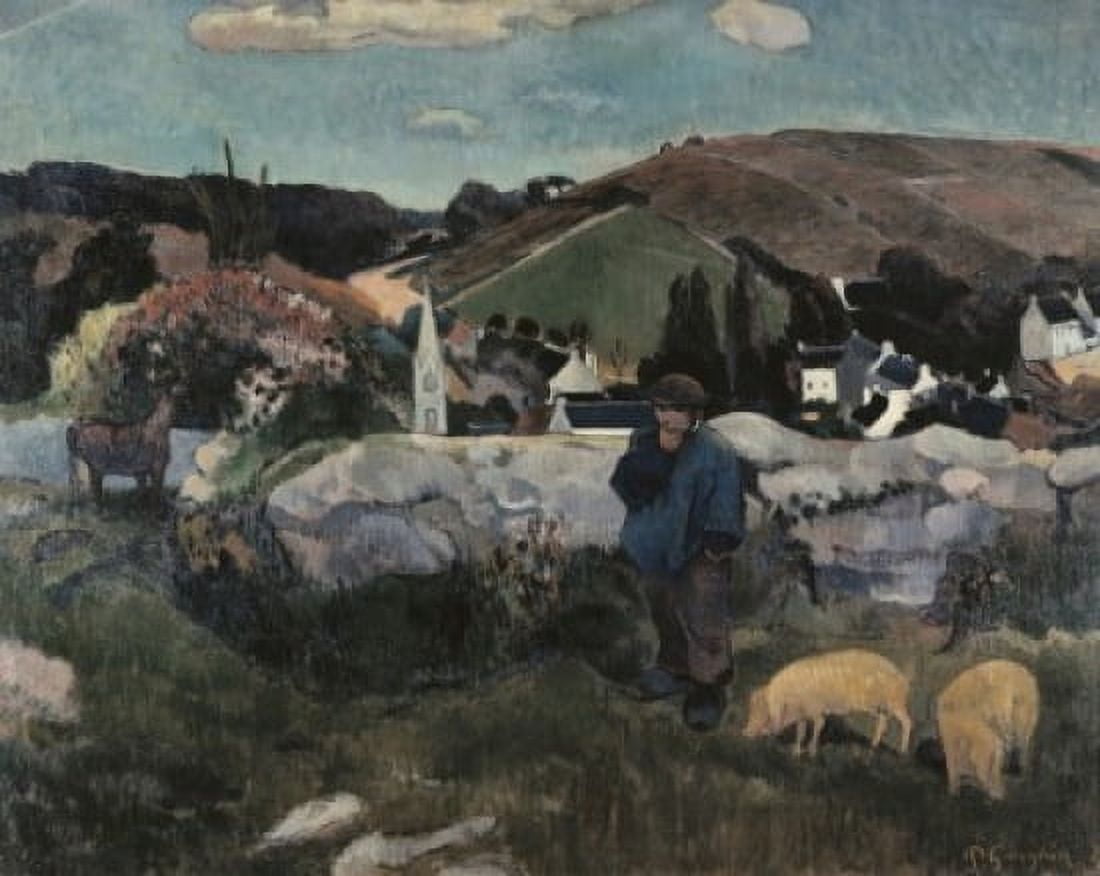 The Swineherd 1888 Paul Gauguin (1848-1903French) Oil on canvas Norton Simon Foundation San Marino California Canvas Art - Paul Gauguin (18 x 24)