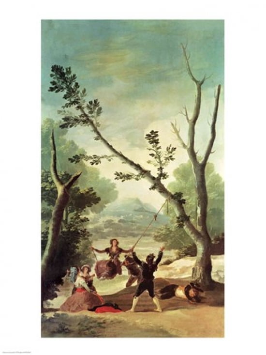 The Swing 1787 Canvas Art - Francisco De Goya (18 x 24)