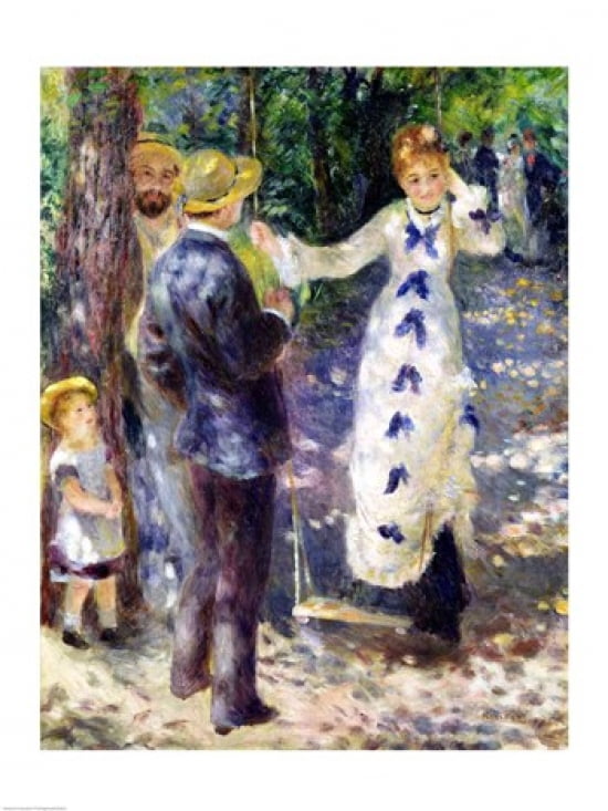 The Swing 1876 Canvas Art - Pierre-Auguste Renoir (18 x 24)