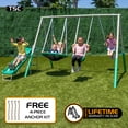 thumbnail image 1 of The Swing Company Northridge Metal Swing Set with Saucer Swing and 5' Slide, 1 of 11