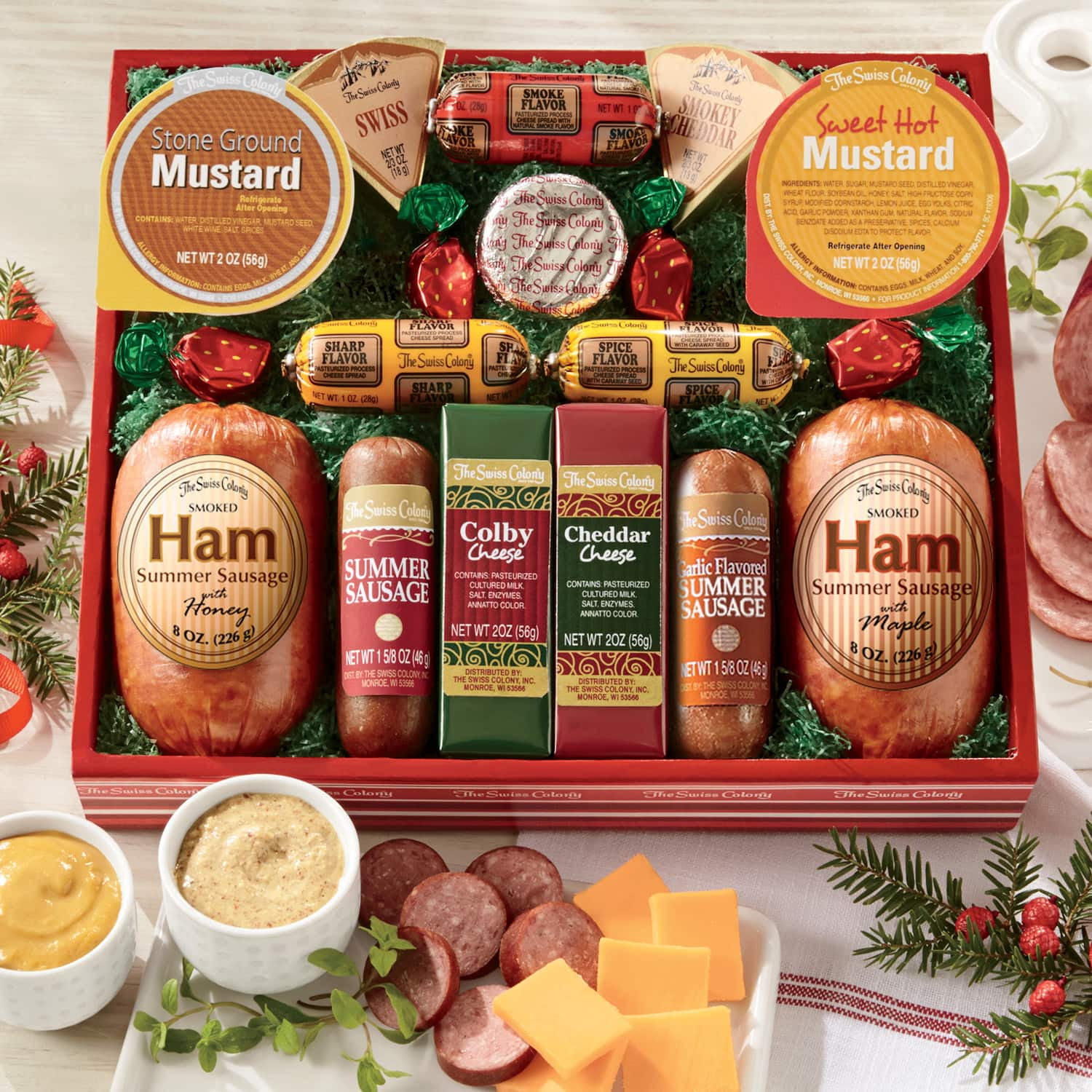 The Swiss Colony 14 Country Favorites Assorted Ham, Summer Sausages