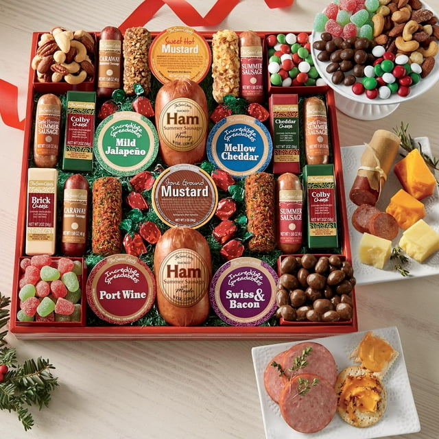 The Swiss Colony 26 Surefire Pleasers Assorted Holiday Treats with Ham Summer Sausages