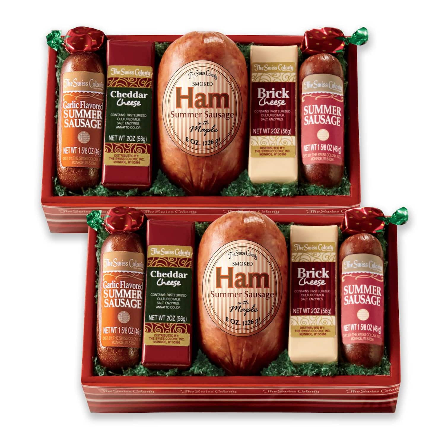 The Swiss Colony High 5 Food Bundle Assorted Summer Sausages, Ham