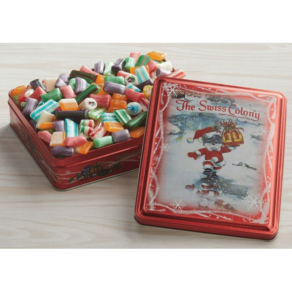 The Swiss Colony Old-Fashioned Christmas Candy - Holiday Assortment Filled with Mini Hard Candy, Baby Ribbons, Pillows, Straws, Chips, Waffles