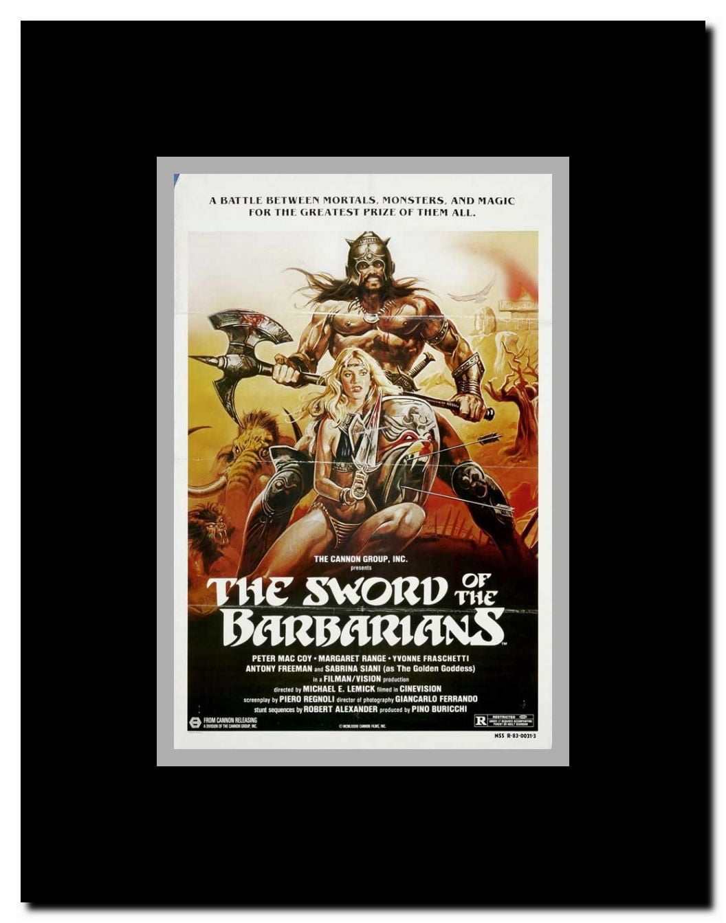 The Sword of the Barbarians Framed Movie Poster