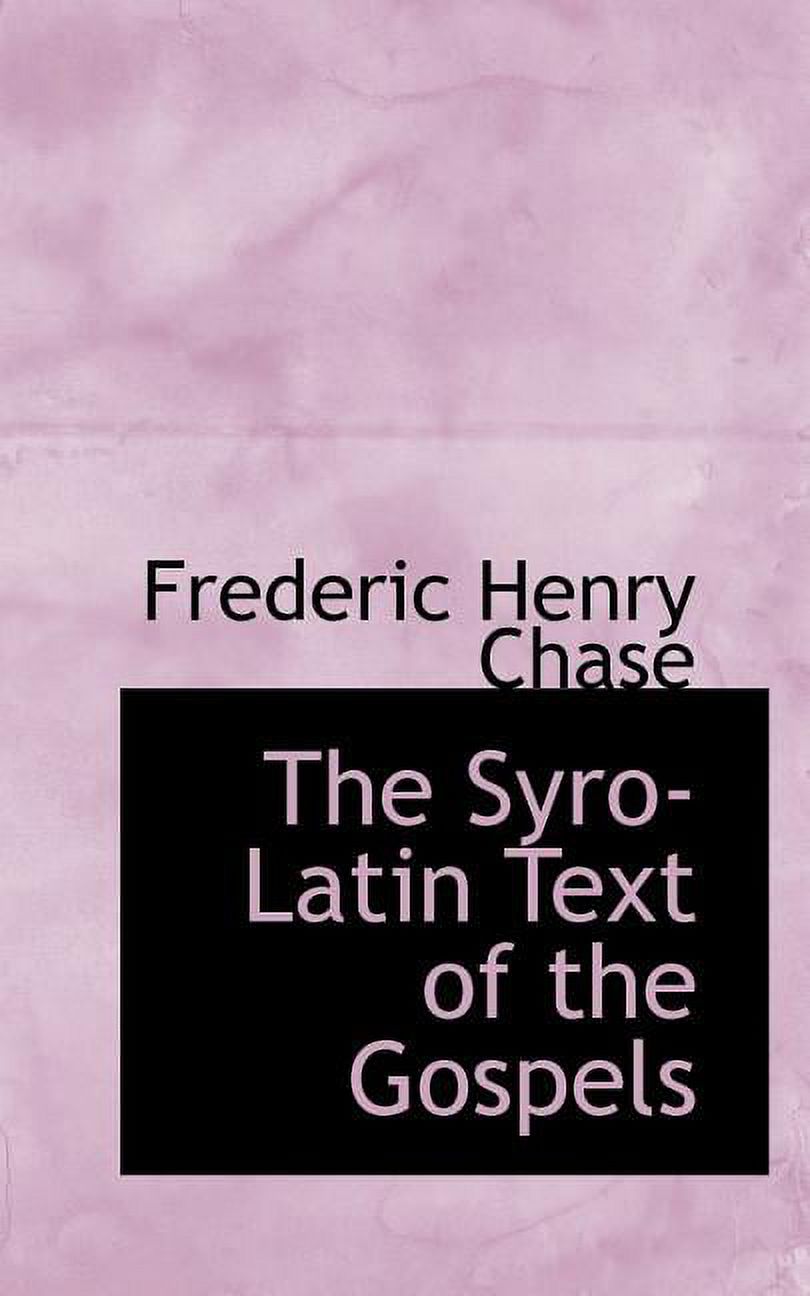 The Syro-Latin Text of the Gospels Paperback