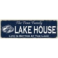thumbnail image 1 of The TRAN Family Lake House Sign 8x24 Metal Fishing Cabin Decor 108240101188, 1 of 1