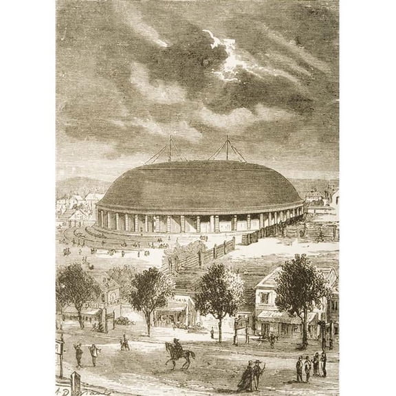 The Tabernacle In Salt Lake City Utah In 1870S From American Pictures Drawn Poster Print - 24 x 34