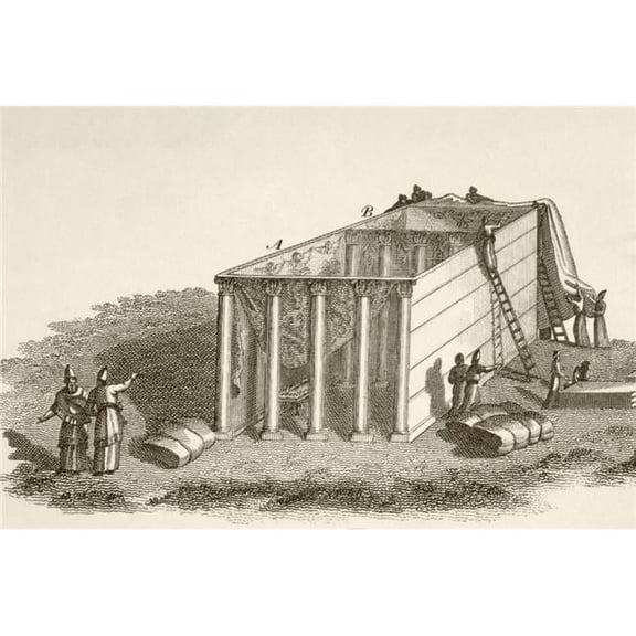 The Tabernacle In The Wilderness Uncovered. From A 19Th Century Illustration. Poster Print