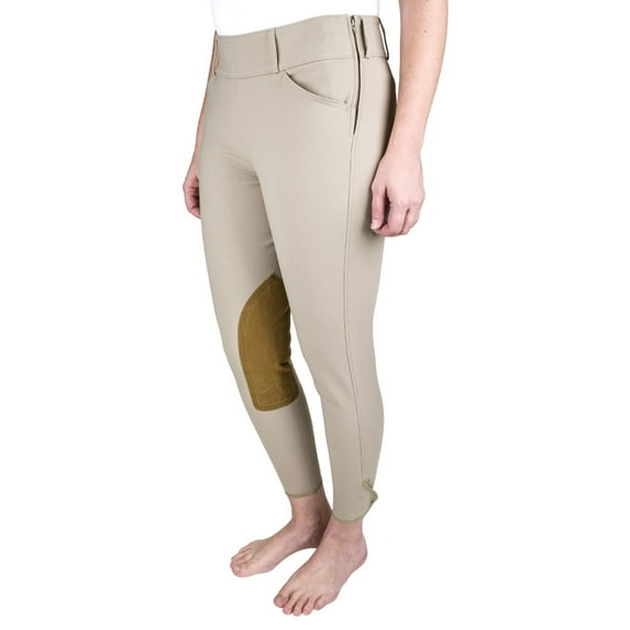 The Tailored Sportsman Ladies Mid-Rise Side Zip Trophy Hunter Breech- Tan- 30