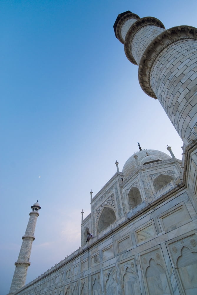 The Taj Mahal At Dusk Low Angle View Canvas Art - Ian Cumming Design Pics (12 x 19)