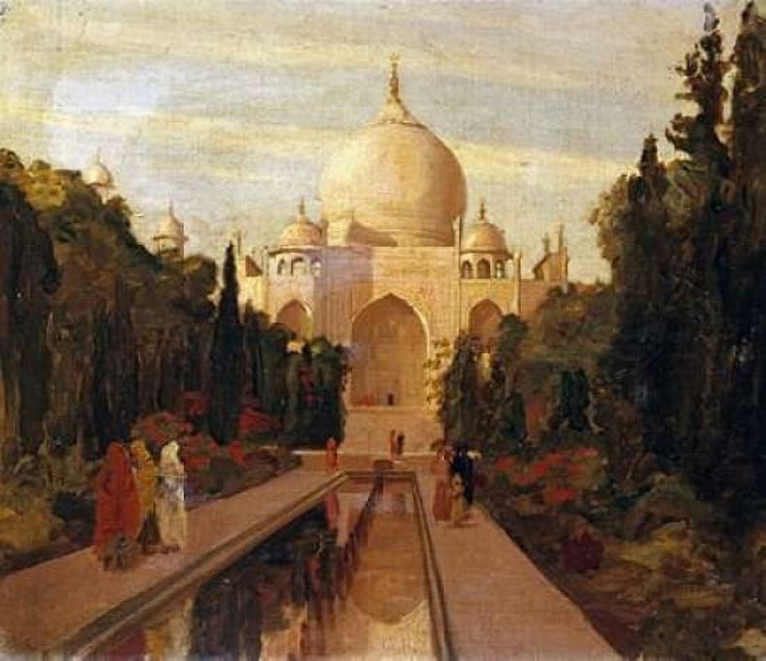 The Taj Mahal Canvas Art - Valentine Cameron Prinsep (24 x 24)