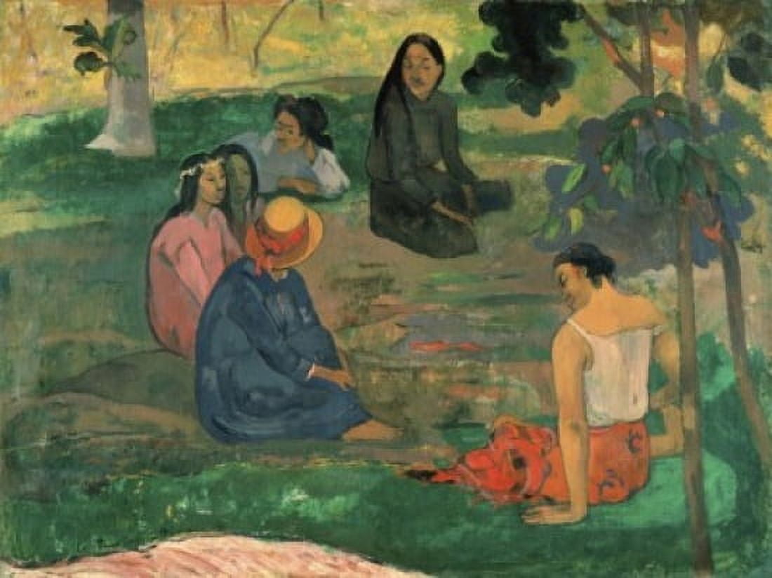 The Talk 1891 Paul Gauguin (1848-1903French) Oil on canvas Hermitage Museum St Petersburg Canvas Art - Paul Gauguin (18 x 24)