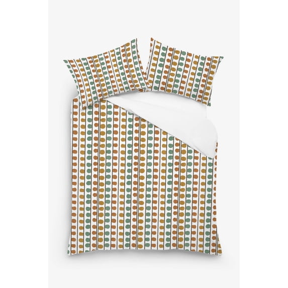 The Tangerine Store 3-Piece Linen Cotton Mix Duvet Cover Set 78x88 inches - Full Size, Demetra Crewel Embroidery - Zip Closure, 4 Corner Ties, Pre-Washed Fabric