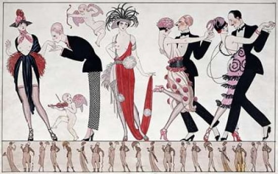 The Tango Canvas Art - Georges Barbier (12 x 18)