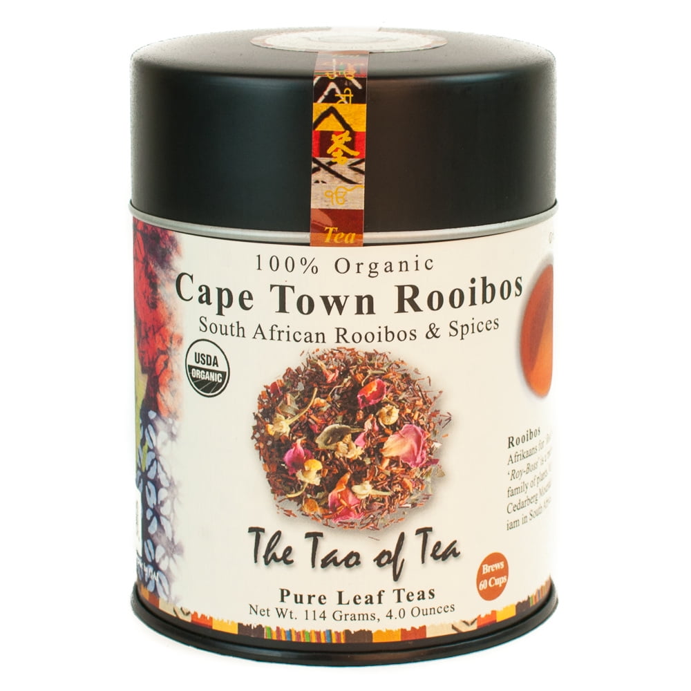 Cape Rooibos Tea Box The Tao of Tea, Organic Rooibos Tea, 4 oz, Cape Town herbal blend ...