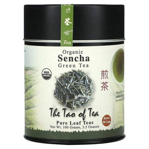 The Tao of Tea, Organic Green Tea, Sencha, 3.5 oz (100 g) Pack of 4