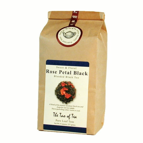 The Tao of Tea, Rose Petal Black Tea, Loose Leaf Tea, 8 Oz Tin Tie Bag
