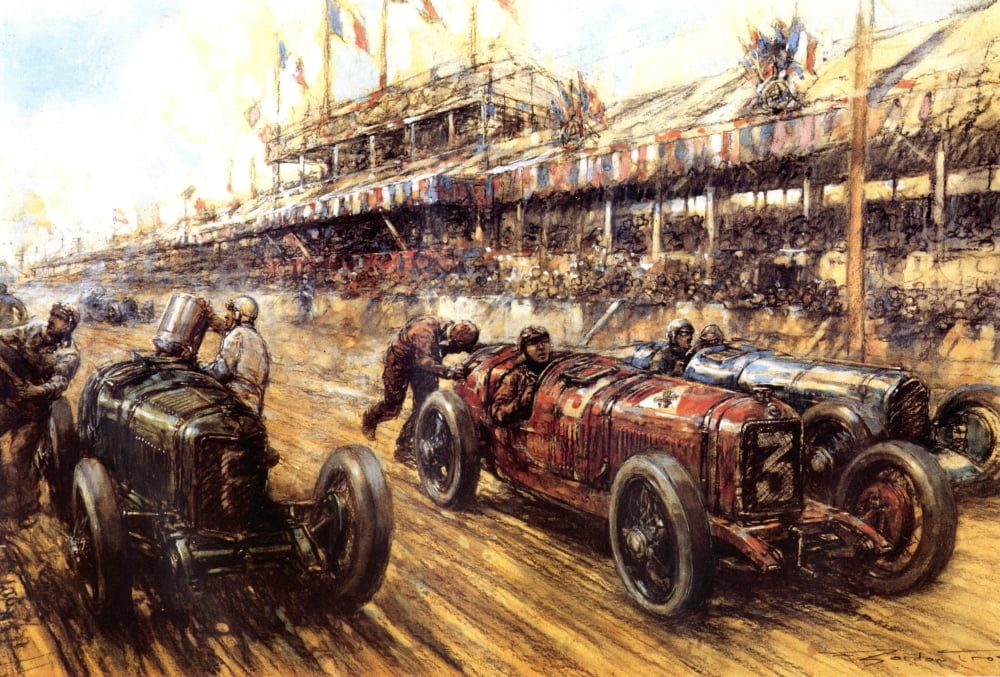 The Targa Florio 1932 Canvas Art - Frederick Gordon Crosby (24 x 36)