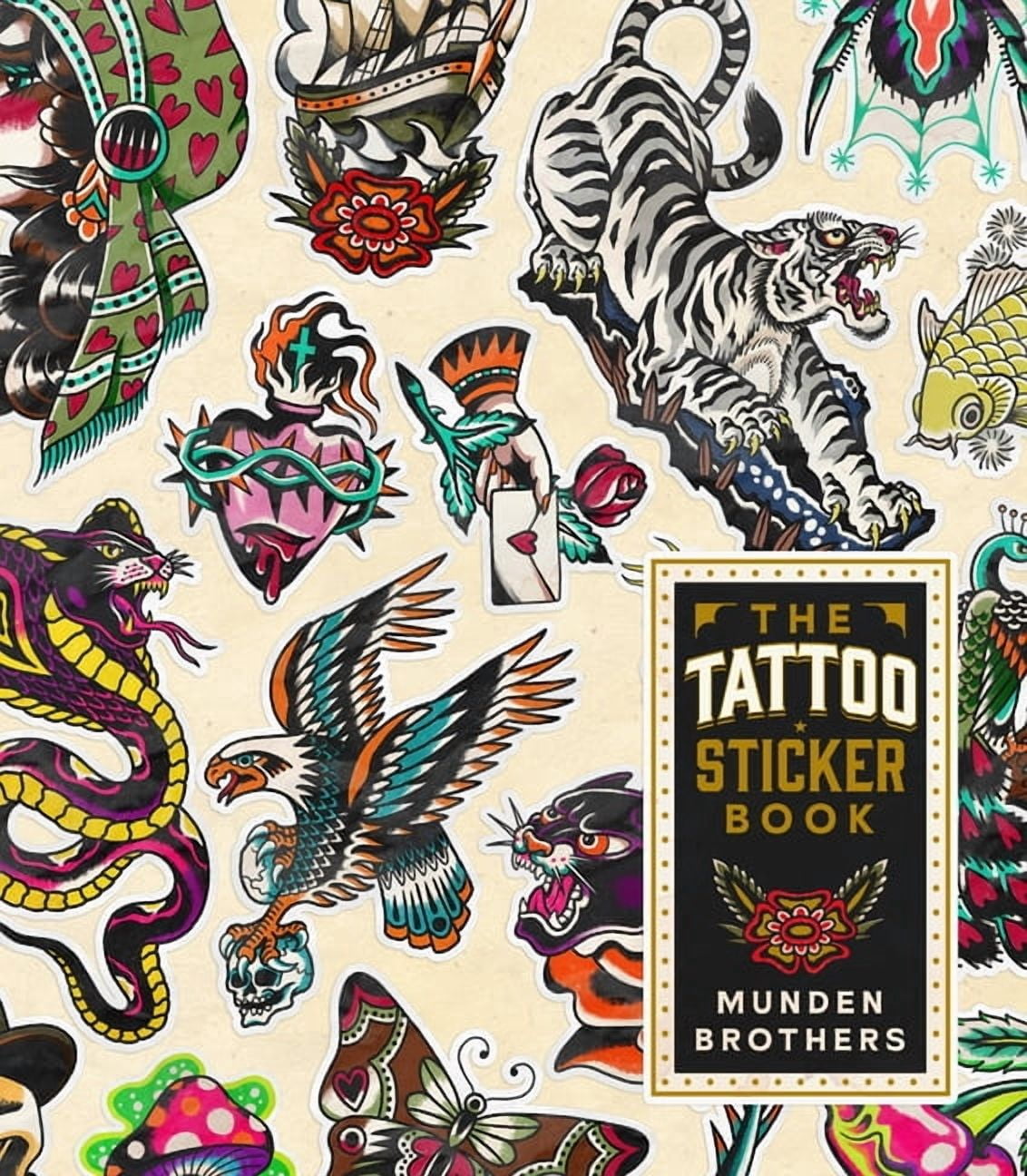 The Tattoo Sticker Book: 150 Tattoo-Inspired Stickers, (Paperback)