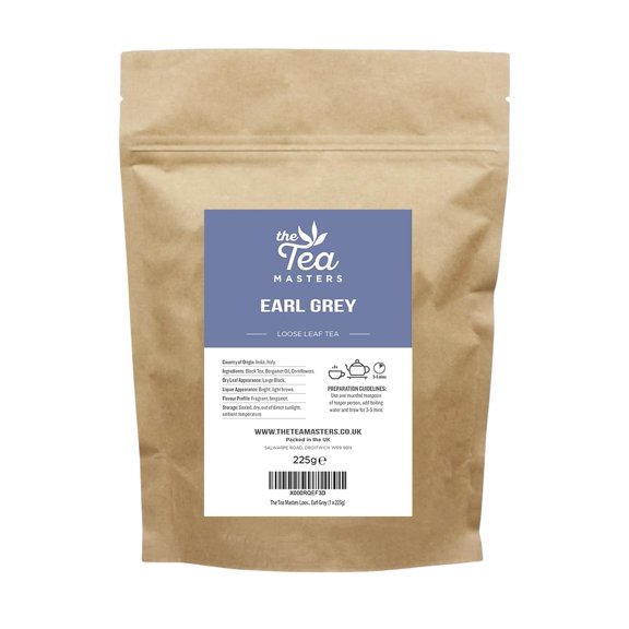 The Tea Masters Loose Leaf Tea - Earl Grey (1 x 225g)